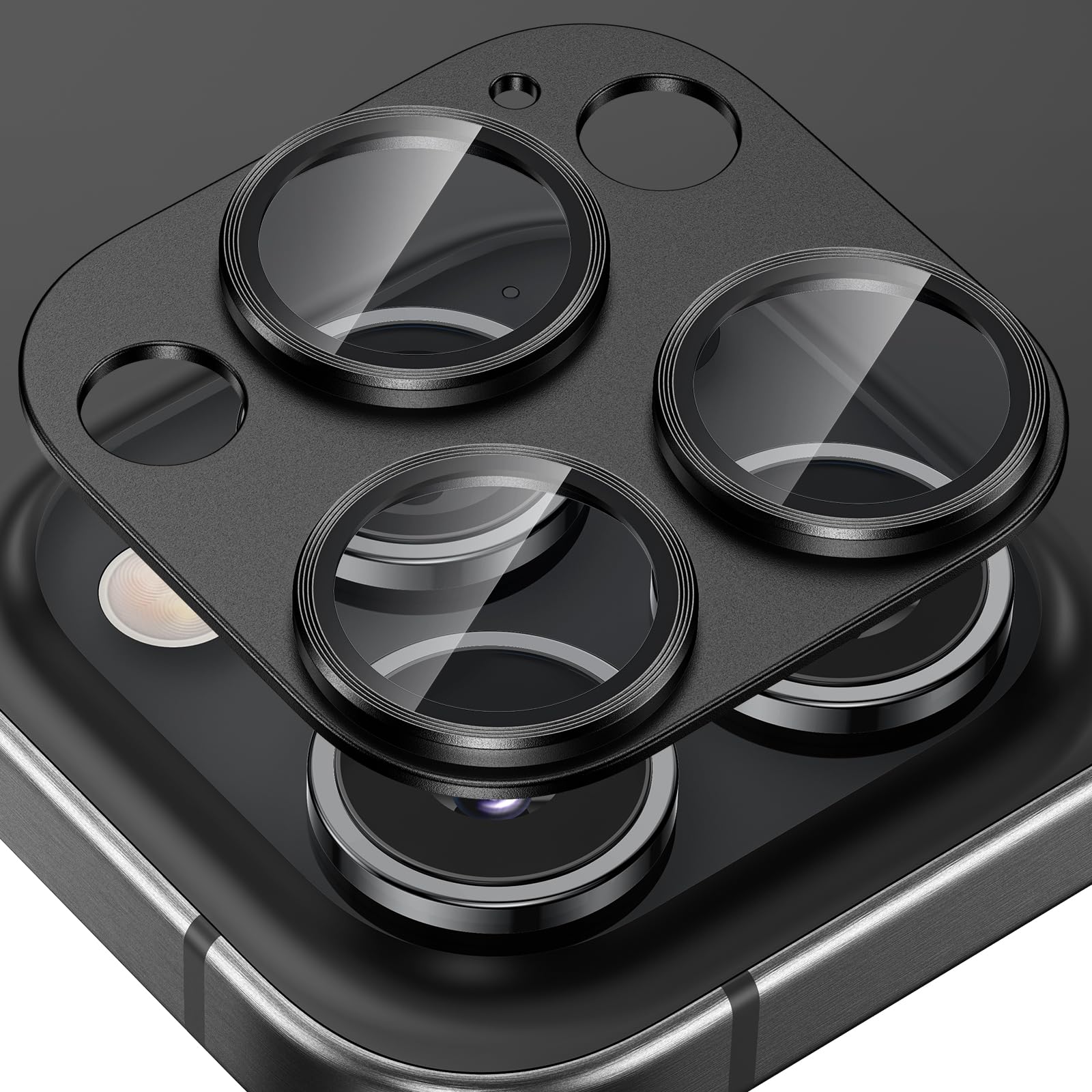 Tensea iPhone 16 Pro/Pro Max Camera Lens Protector - Premium Metal Aluminum Alloy Tempered Glass Cover with Case Friendly Design | Perfect for Outdoor Photography & Travel Protection (2024 Model)