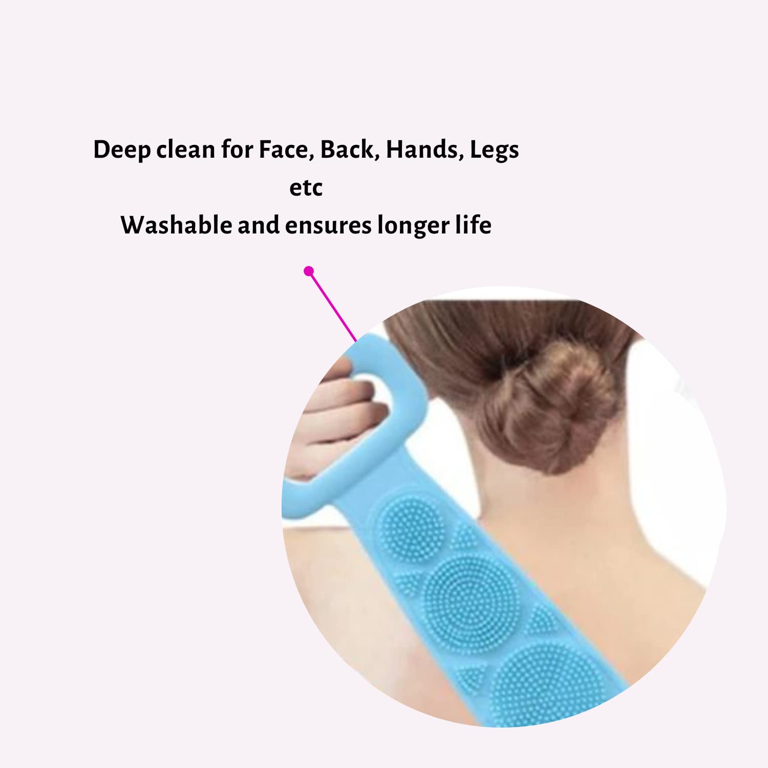 Exfoliating Silicone Body Scrubber for Face, Back & Hands - Pack of 3 | Gentle Skin Cleansing & Massage | Perfect for Shower, Bath & Travel
