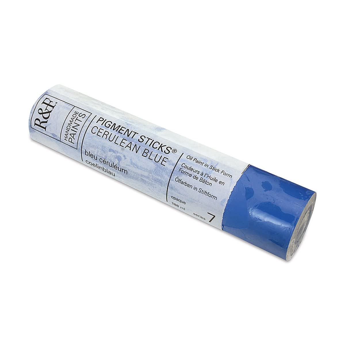 R&F Oil Pigment Stick - Cerulean Blue, 6.35 Fl Oz (Pack of 1) - Professional Artist Paint for Canvas, Wood & Fabric - Perfect for Oil Painting, Mixed Media & DIY Art Projects