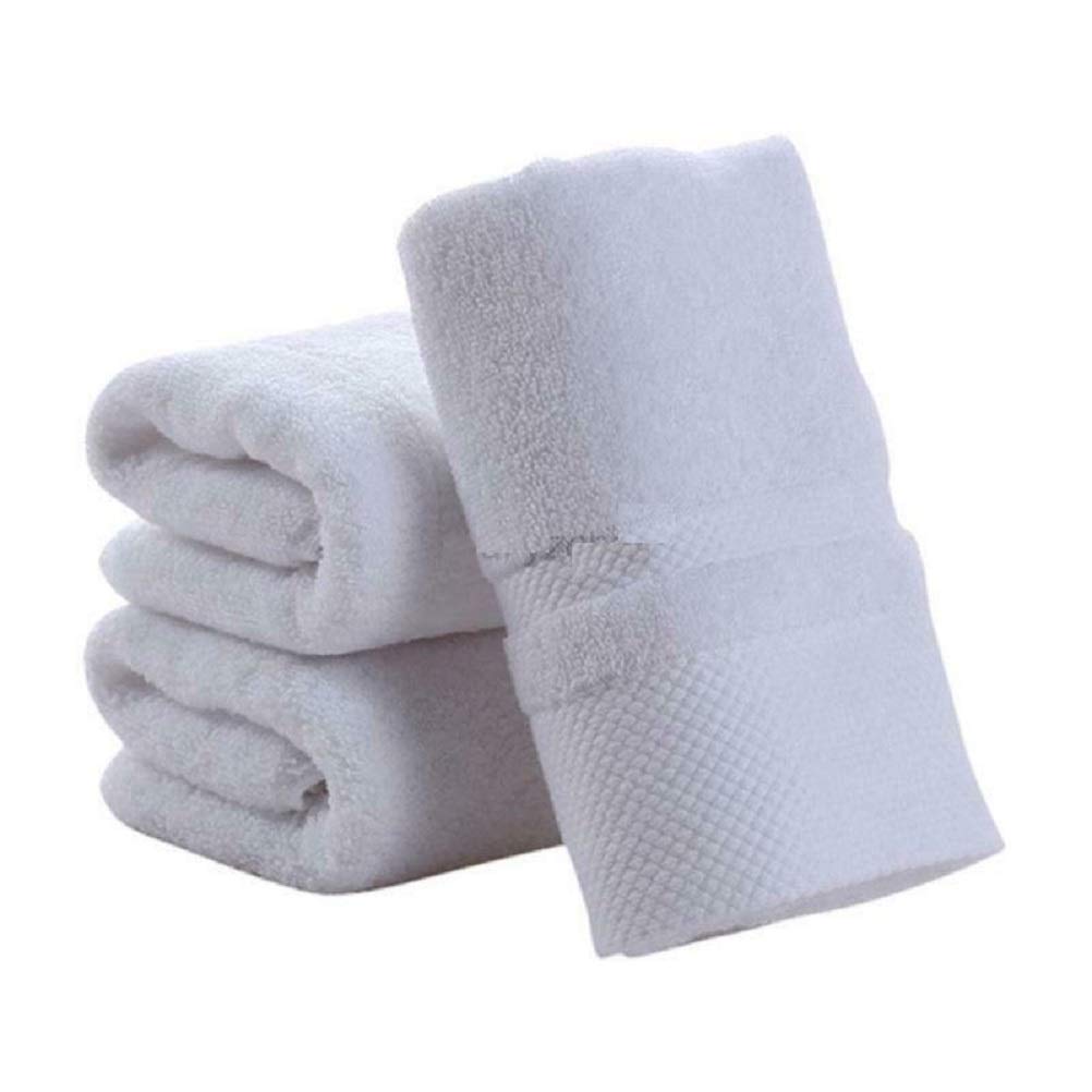 Premium 100% Cotton Bath Towel Set - 34x75 Inches, Soft & Absorbent Bathroom Towels for Spa, Gym & Home Use - White by SHG (Bathroom Accessories & Essentials)
