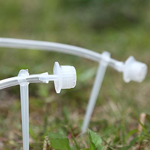50Pcs Adjustable Micro Drip Irrigation Emitters - 4/7mm Water Hose Connectors for Garden, Greenhouse & Potted Plants - Precise Watering System for Vegetables, Flowers & Herbs