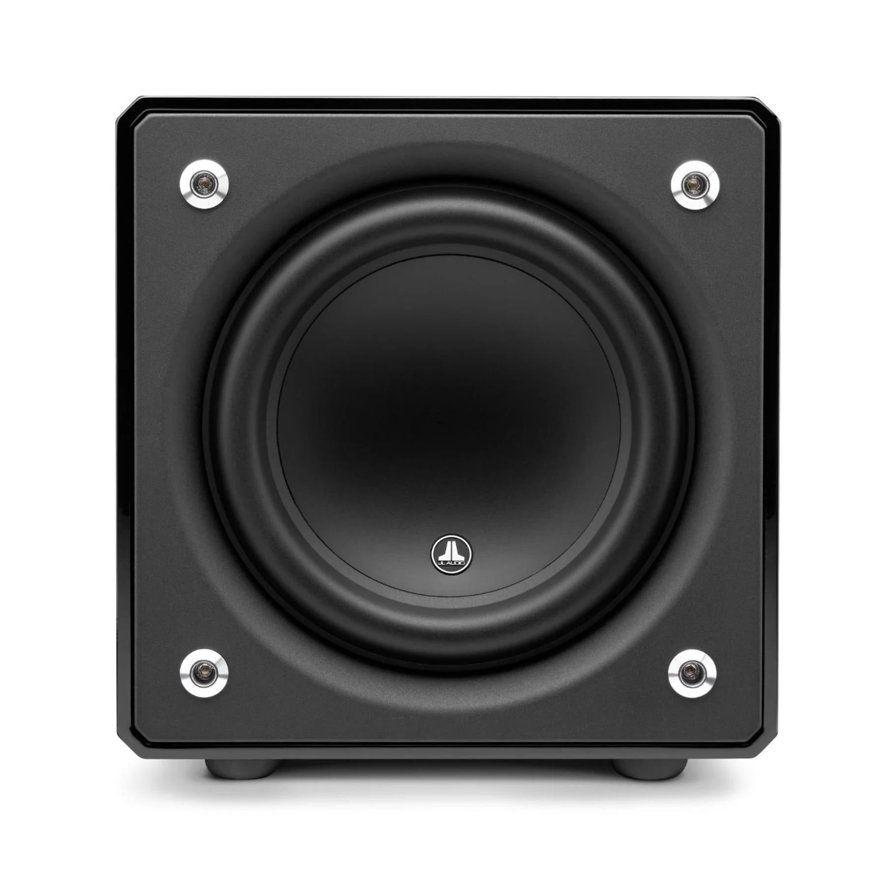 JL Audio E-Sub e110 10-Inch Powered Subwoofer - Gloss Black | High-Performance Bass for Home Theater & Car Audio Systems