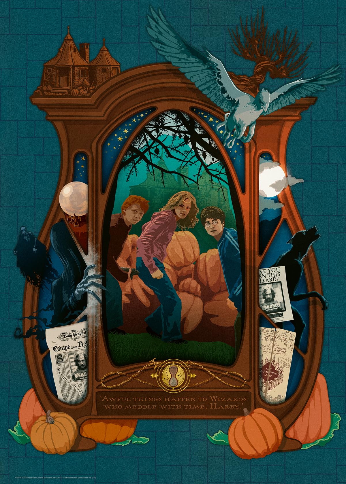Ravensburger Harry Potter 1000-Piece Puzzle for Adults & Kids - The Prisoner of Azkaban - Jigsaw Puzzle with Glue for Framing - Perfect for Family Game Night & Home Decor