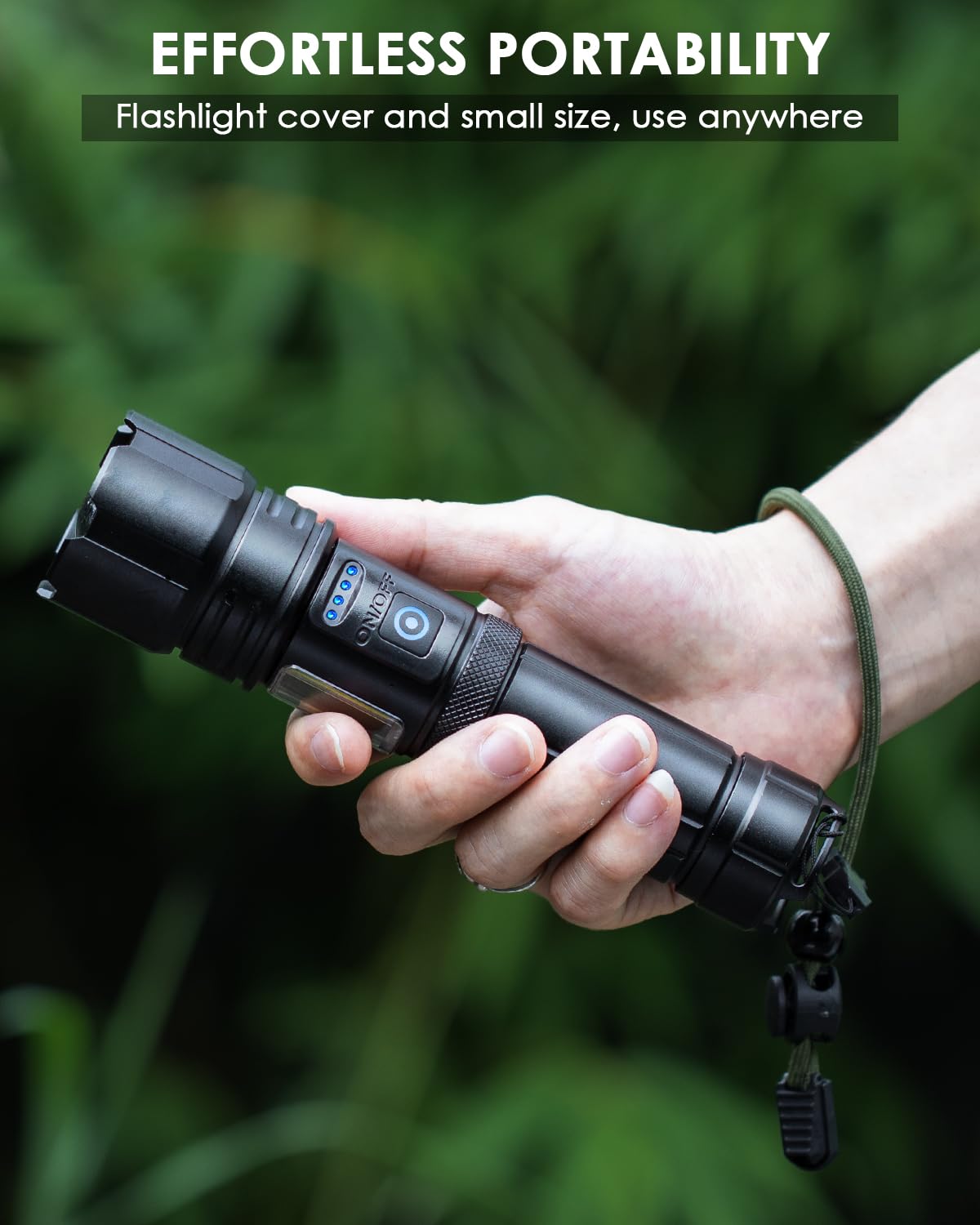 Rechargeable High Lumens Flashlight - 990000 Lumens Ultra Bright LED Flashlight with 15 Hours Runtime, IPX7 Waterproof, 7 Modes for Camping, Hiking, Emergency & Home Use