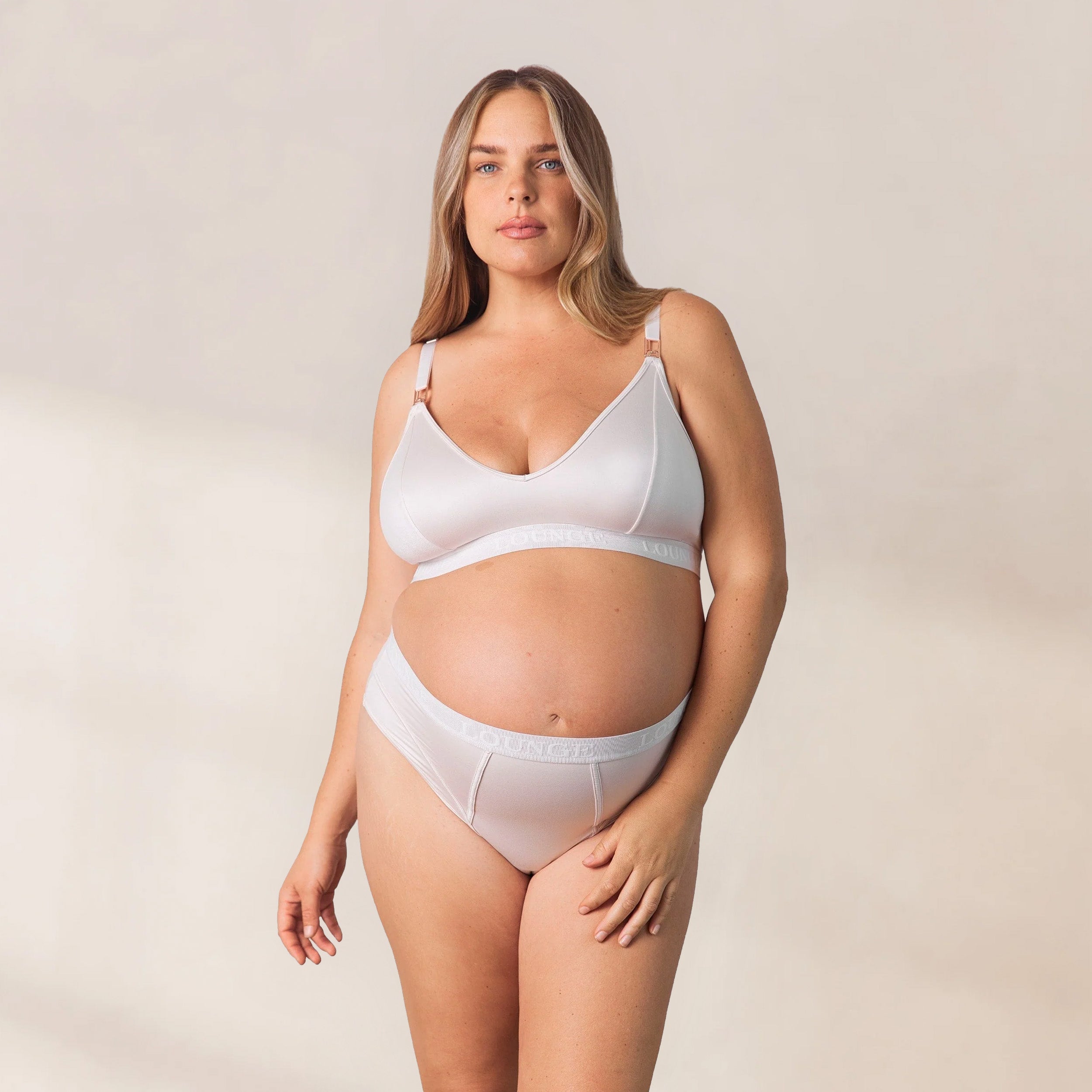 Nurture Nursing Bra - Comfortable & Supportive Maternity Bra for Breastfeeding Moms in Cream | Perfect for Daytime Wear & Night Nursing
