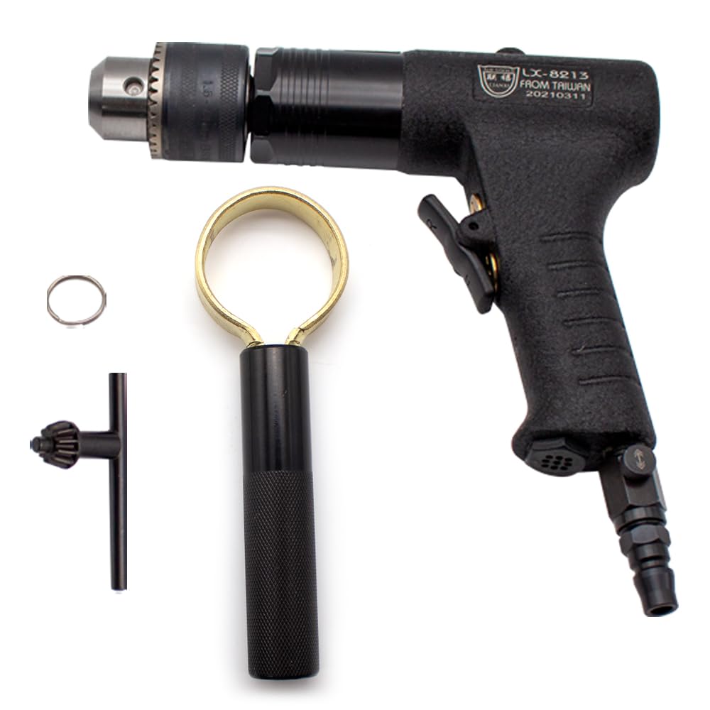 13MM Pneumatic Drill Tapping Machine - High Power Air Drilling Tool with Air Gun Design for Metalworking, Woodworking & DIY Projects