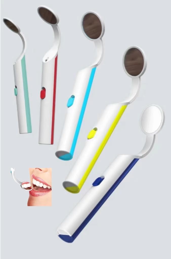 LED Dental Mirror with Light - Anti-Fog Teeth Inspection Tool for Dentists & Home Oral Care | Perfect for Plaque Removal, Dental Exams & Home Hygiene Kits