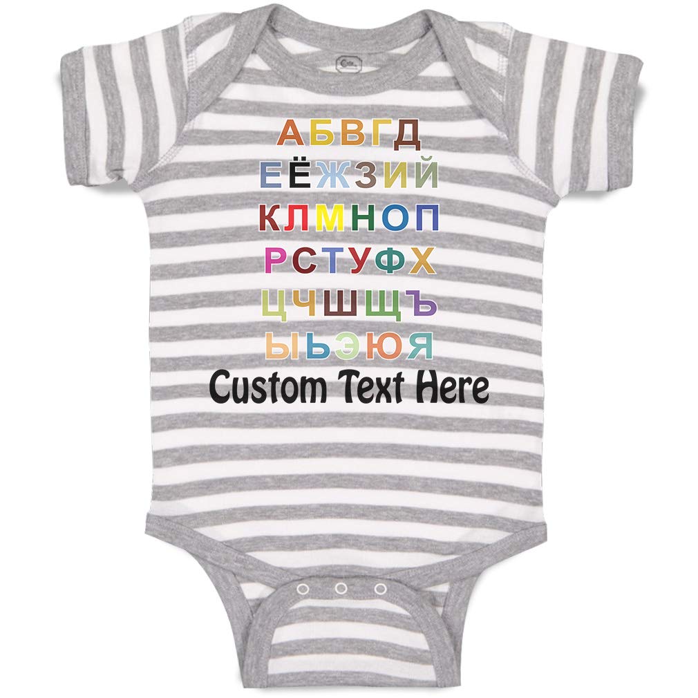 Custom Russian Alphabet Baby Bodysuit - Cotton for Boys & Girls | Gift & Playtime