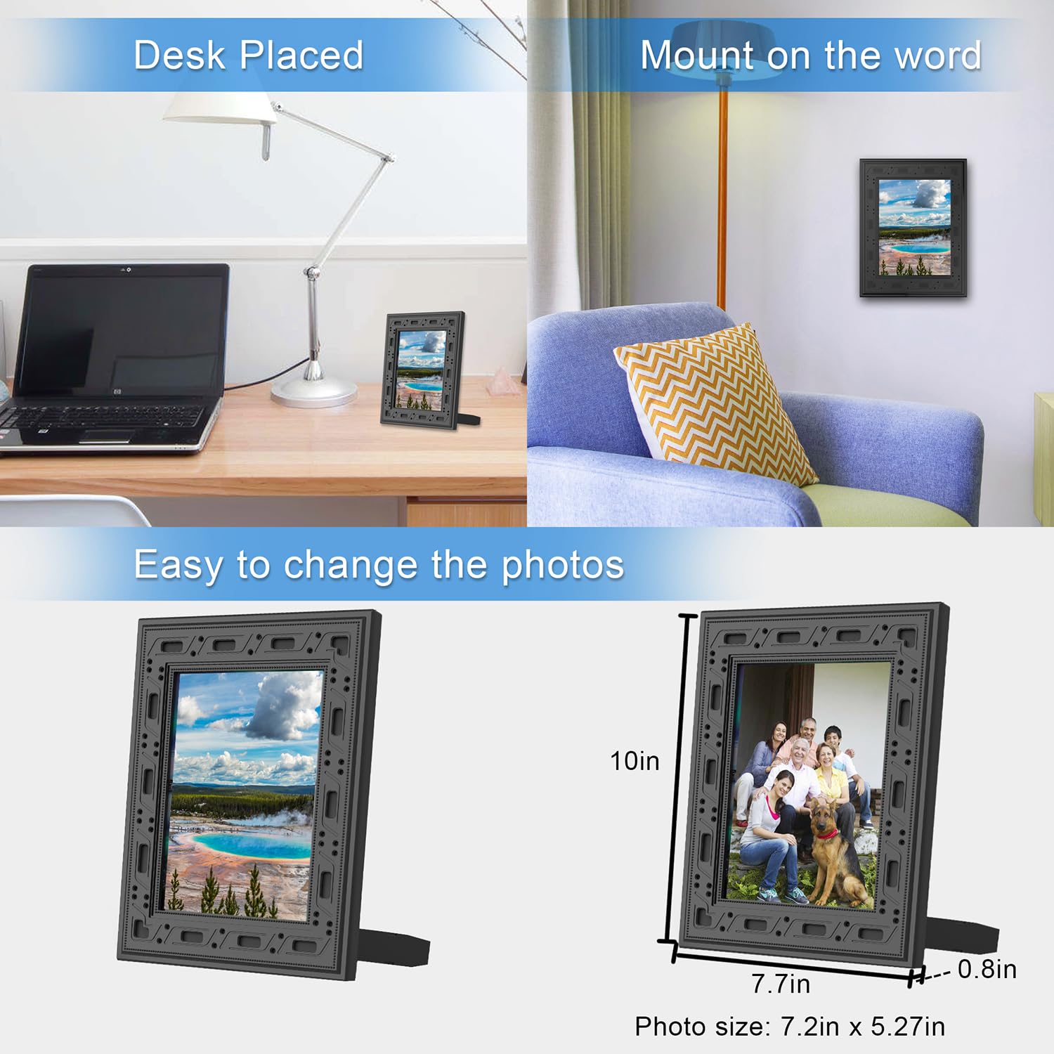 Spy Camera Picture Frame - 1080P HD Hidden Camera with WiFi, PIR Motion Detection & Night Vision | Remote Live View, 1-Year Standby | Ideal for Home Security, Nanny Cam, Office Surveillance