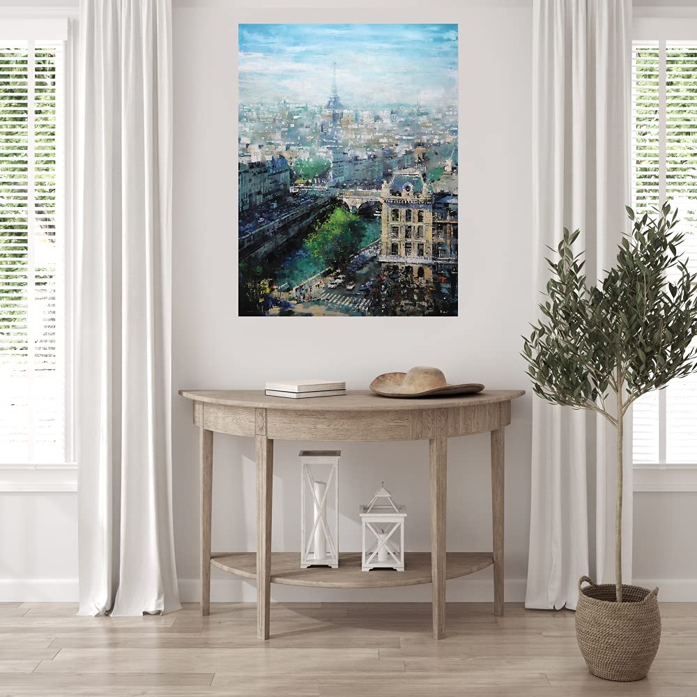 Tower in the Distance Fine Art Canvas Wall Decor by Mark Lague - 32x43 Inch Ready to Hang Painting for Living Room, Bedroom, Office - Perfect for Home Decor, Housewarming Gifts & Interior Design