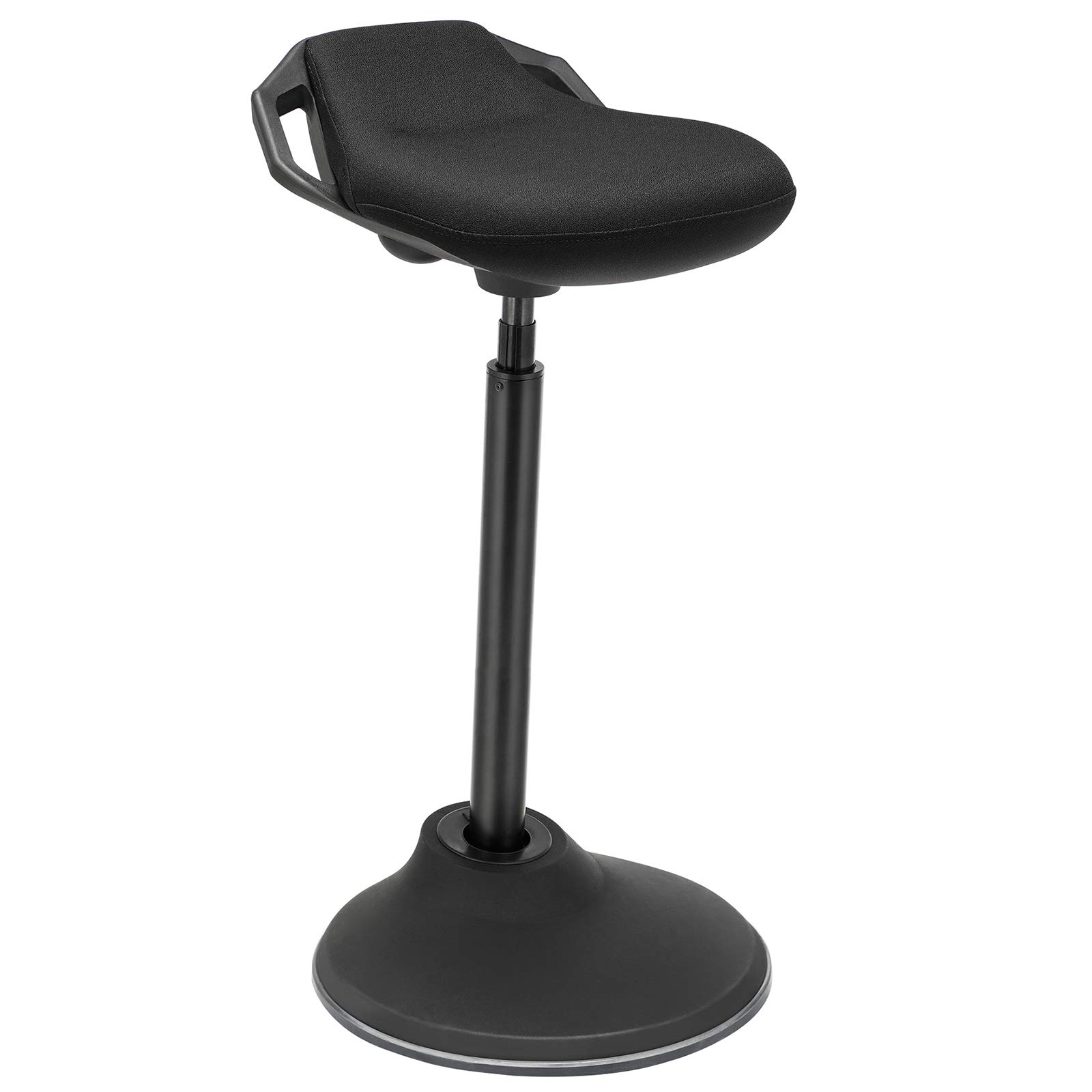 SONGMICS Adjustable Standing Desk Chair - Ergonomic Swivel Stool for Office & Home, 23.6-33.3 Inch Height, Anti-Slip Base, Black (UOSC02BK) - Perfect for Workstations, Standing Desks & Home Office Setup