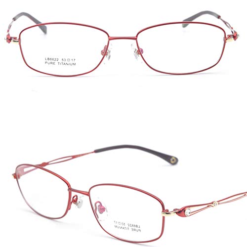 Blue Light Blocking Reading Glasses for Women - Fashion Rectangular Pure Titanium Computer Glasses (2 Pairs) - Perfect for Office Work, Screen Time & Digital Eye Strain Relief