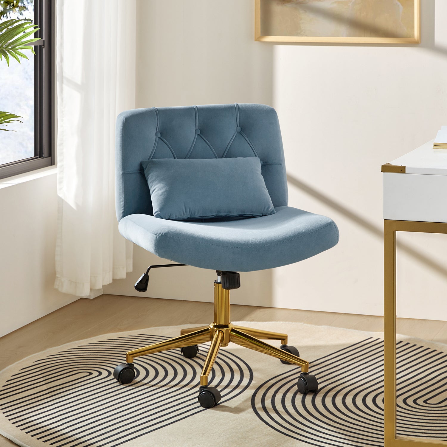 Norm Modern Flannel Adjustable Office Chair - Ergonomic Desk Chair for Home & Office Workspace, Perfect for Long Hours of Sitting