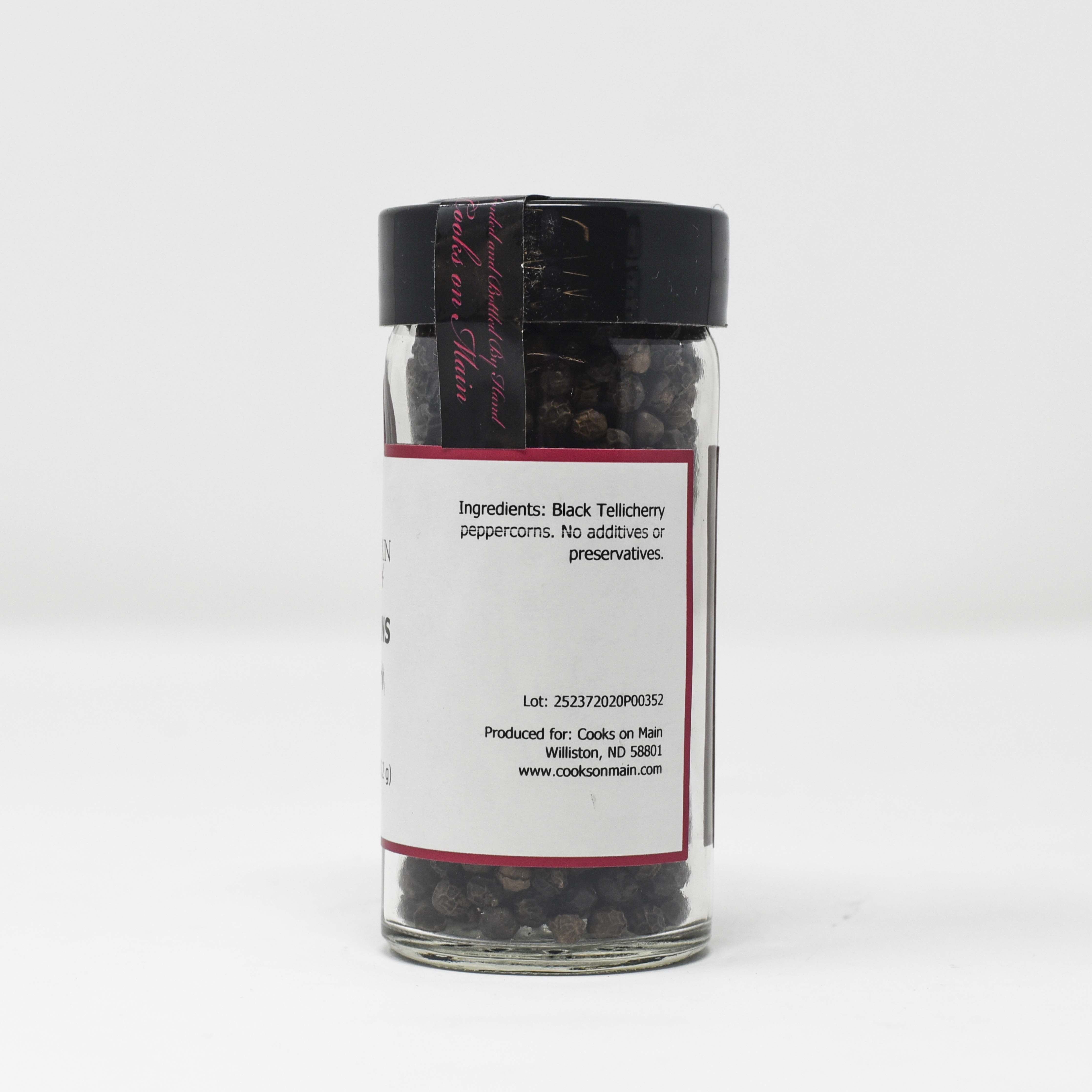 Premium Black Tellicherry Peppercorns - Whole, Organic, Gourmet Spice for Cooking, Grilling & Seasoning - Perfect for Steaks, Soups & Homemade Spice Blends