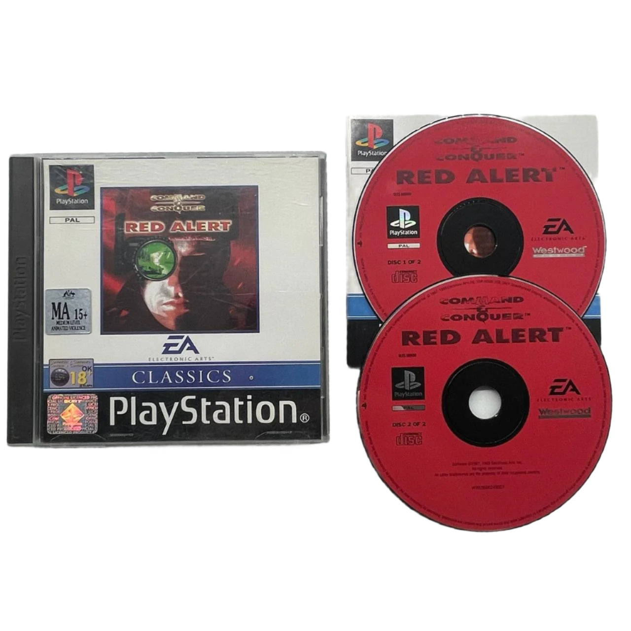 Command and Conquer: Red Alert - PlayStation 1 (PS1) Game with Manual - PAL Version - Classic RTS Strategy Game for Retro Gaming Enthusiasts