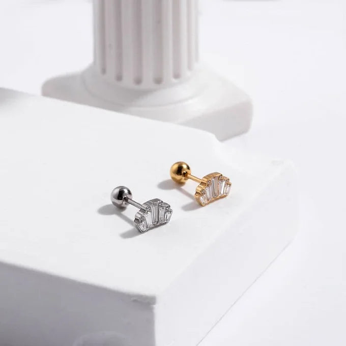 20G Cartilage Surgical Steel Earrings - Butterfly Back Stud Earrings for Women | Hypoallergenic Body Jewelry for Pierced Ears | Perfect for Daily Wear, Parties & Gifts