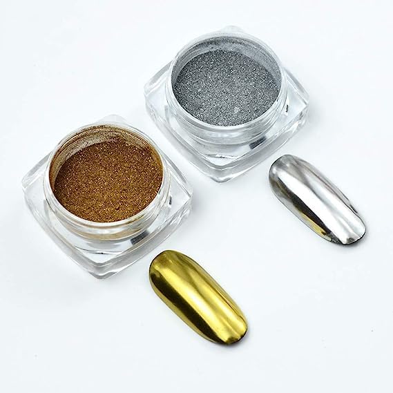 Bunny Nail Studio Chrome Powder for Nail Art - Dark Green Nail Glitter Polish Kit for Nail Extensions & Manicures | Professional Salon Quality Chrome Nail Paint | Perfect for Parties, Weddings & Special Occasions
