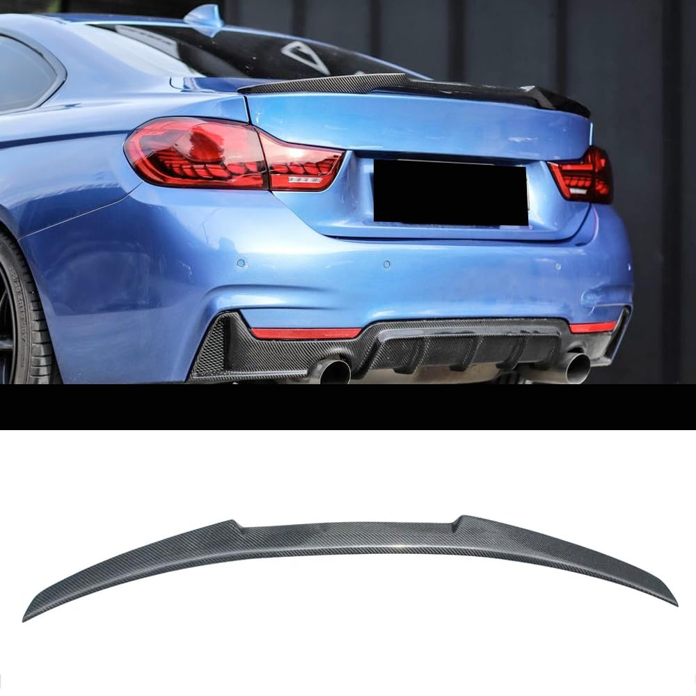 High-Performance Carbon Fiber Rear Wing Spoiler for BMW 4 Series F32 Coupe 2014-2023 | Compatible with M4 Models | Lightweight & Durable Aerodynamic Upgrade | Perfect for Street Racing & Car Shows