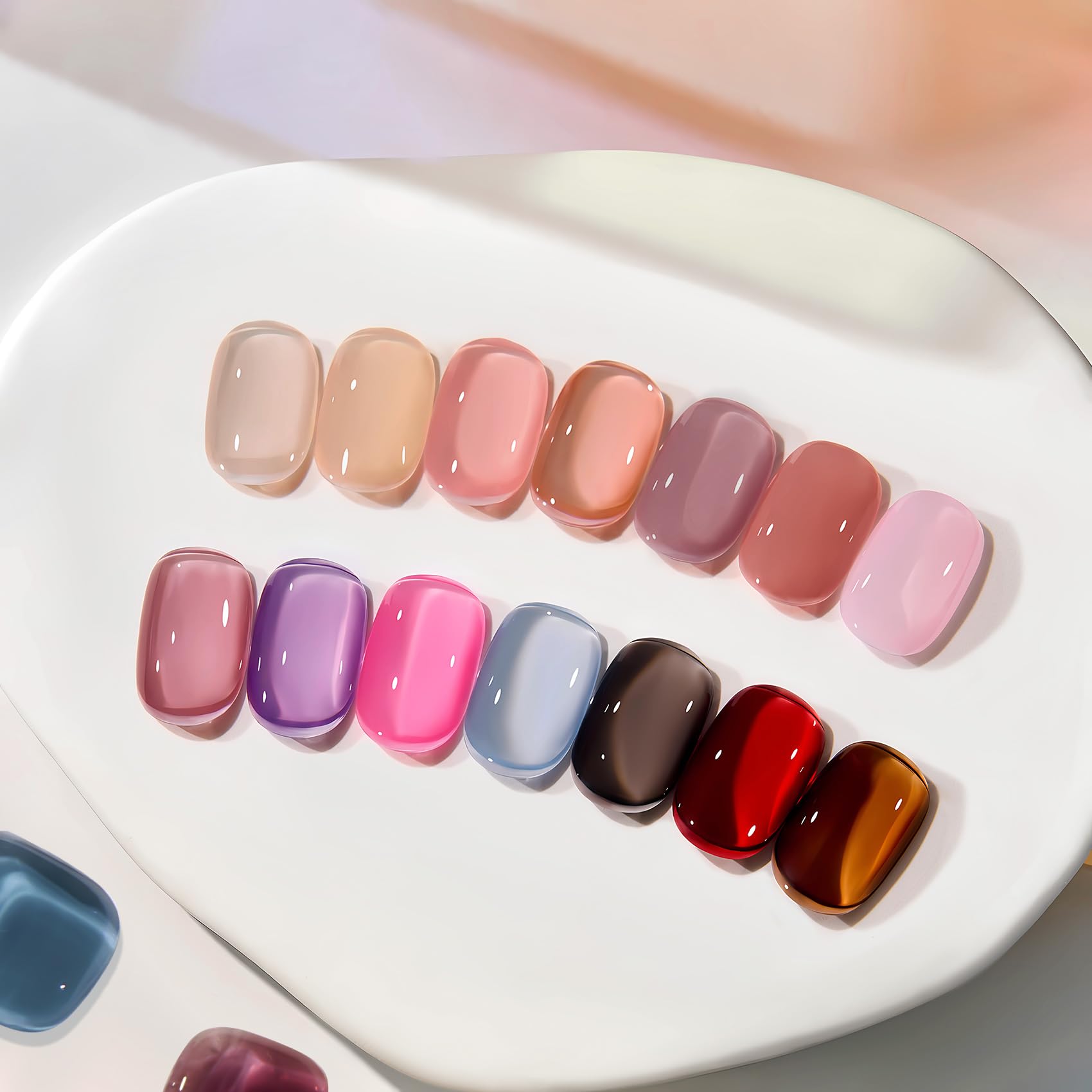 MAYCHAO 15ML Jelly Sheer Tortoise Shell Gel Nail Polish - Transparent Hot Cocoa Amber UV LED Soak Off Gel Polish for DIY Manicure at Home & Salon (0.5 OZ) | Perfect for Nail Art, French Tips & Everyday Wear