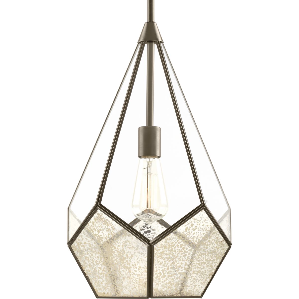 Cinq Collection Modern One Light Pendant Lighting Fixture - Sleek Hanging Chandelier for Kitchen Island, Dining Room & Bedroom Decor
