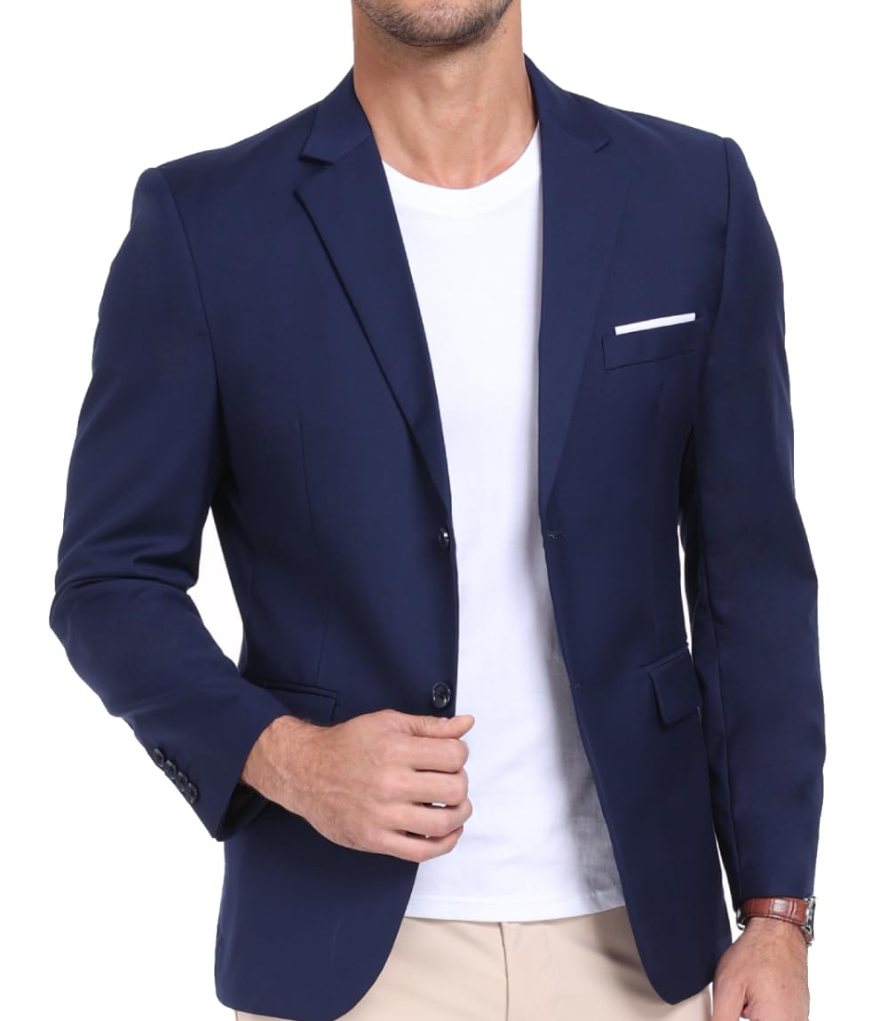 Men's Slim Fit Suit Jacket - Lightweight Business Blazer for Daily Wear, Summer & Wedding | Formal & Casual Sport Coat for Office, Events & Special Occasions