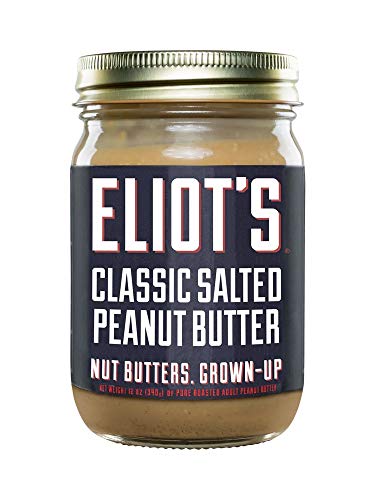 Eliot's Natural Zero Sugar Crunchy Peanut Butter - Keto Friendly, Low Carb, Gluten Free, Classic Peanut Spread - 12 Ounce Jar - Perfect for Smoothies, Baking & Healthy Snacks