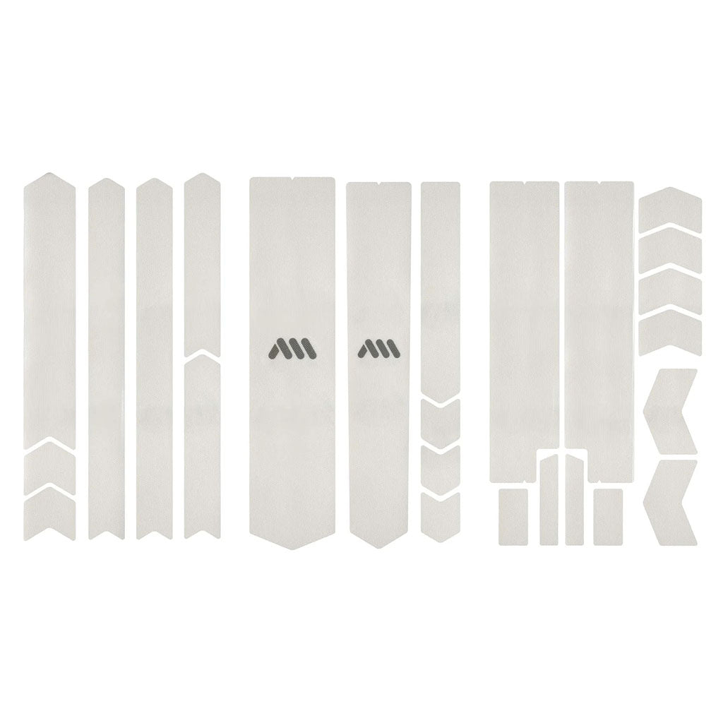 All Mountain Style Total Honeycomb Frame Guard - Clear/Silver | Durable Bike Frame Protection for Mountain & Road Bikes | Perfect for Trail Riding & Commuting