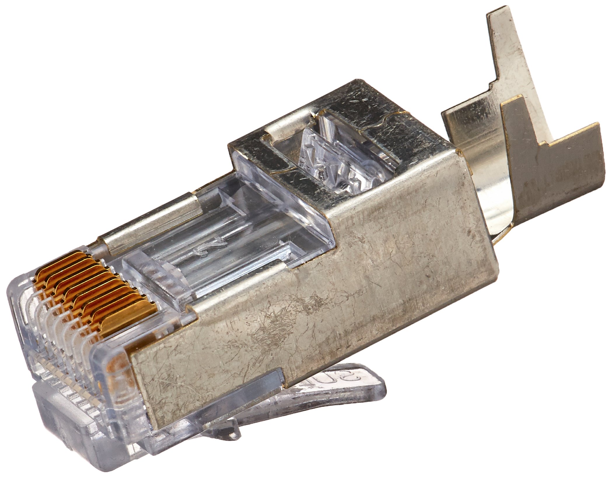 Platinum Tools 105022 EZ-RJ45 Shielded External Ground Connectors - 100 Pack for Secure Network Installations | Ideal for Data Centers, Server Rooms & Office Networking