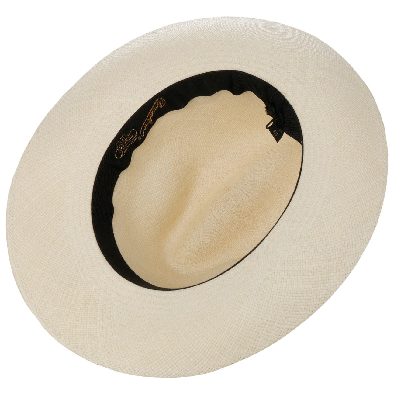 Borsalino Amedeo Bogart Panama Hat for Men - Classic Summer Straw Fedora for Outdoor, Beach & Travel - Lightweight & Breathable Sun Protection