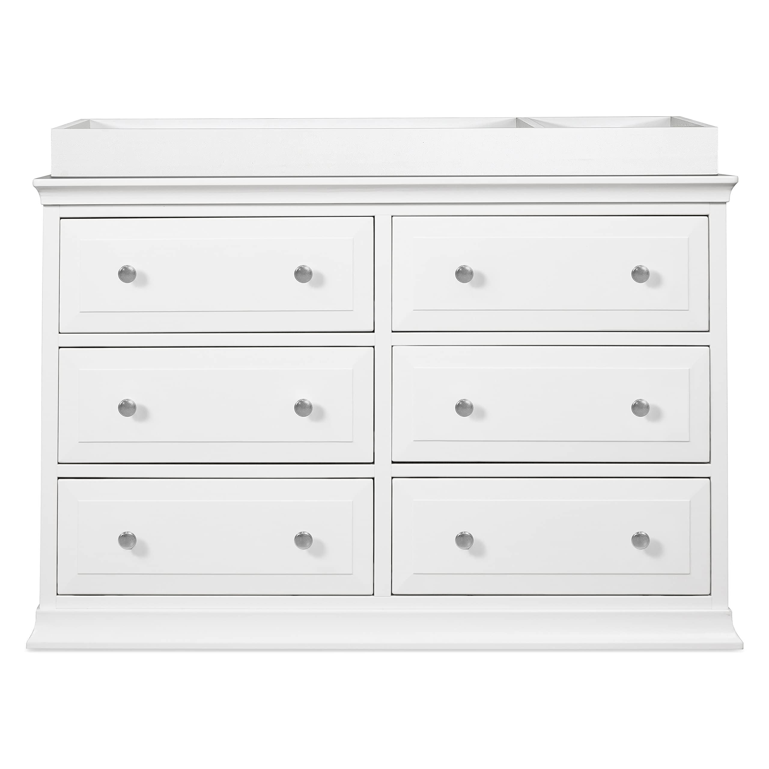 DaVinci Signature 6-Drawer Double Dresser in White - Modern Bedroom Furniture for Storage & Organization - Perfect for Master Bedroom, Guest Room & Nursery