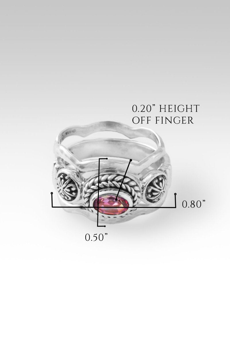 Hope Shines Ring Set of 3 - Fireflies Mystic Topaz Rings for Women, Elegant Stackable Rings for Everyday Wear, Gift for Her, Anniversary or Birthday Jewelry - Perfect for Date Night, Office or Special Occasions