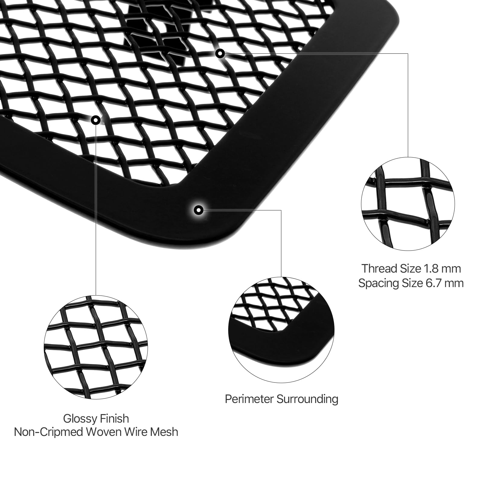 APS Compatible with Nissan Maxima 2009-2014 Main Upper Stainless Steel Black Mesh Front Grill Grille Insert N75218H - Upgrade Your Car's Style & Protection for Daily Driving & Show Events