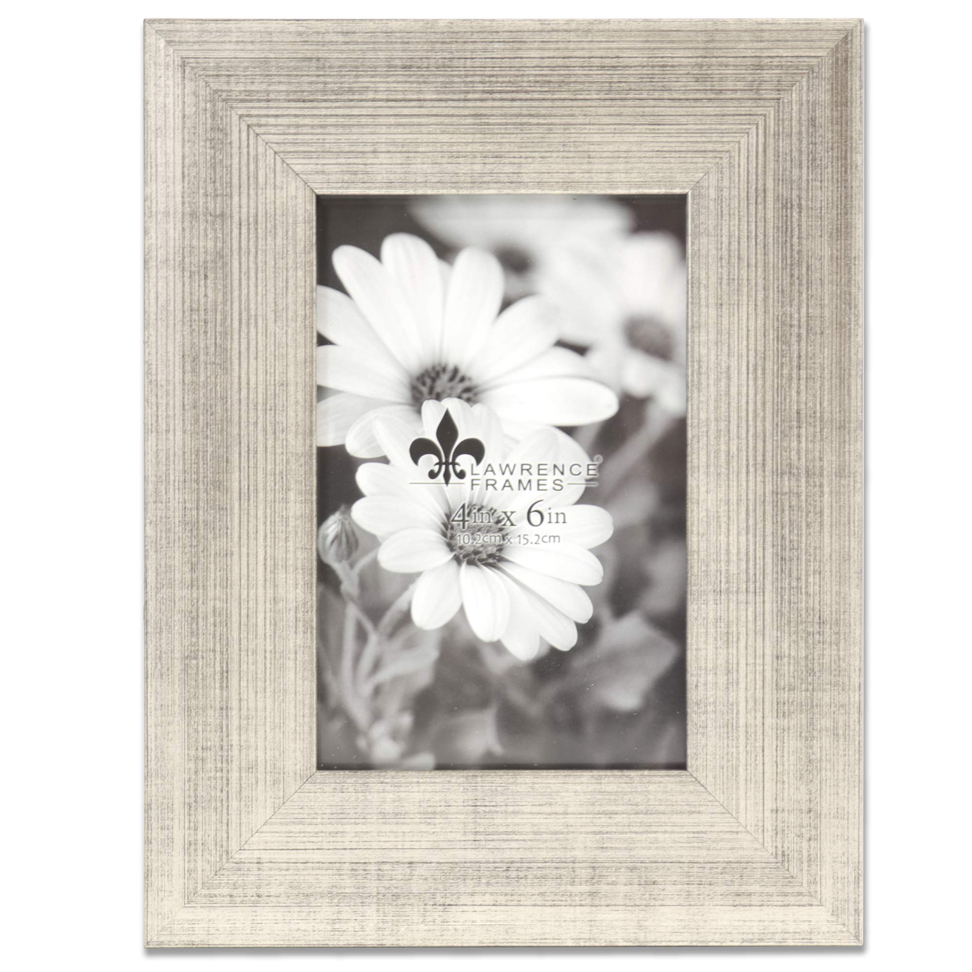 Lawrence Frames 4x6 Silver Picture Frame - Elegant Home Decor for Photos, Wall Display, and Gift Giving