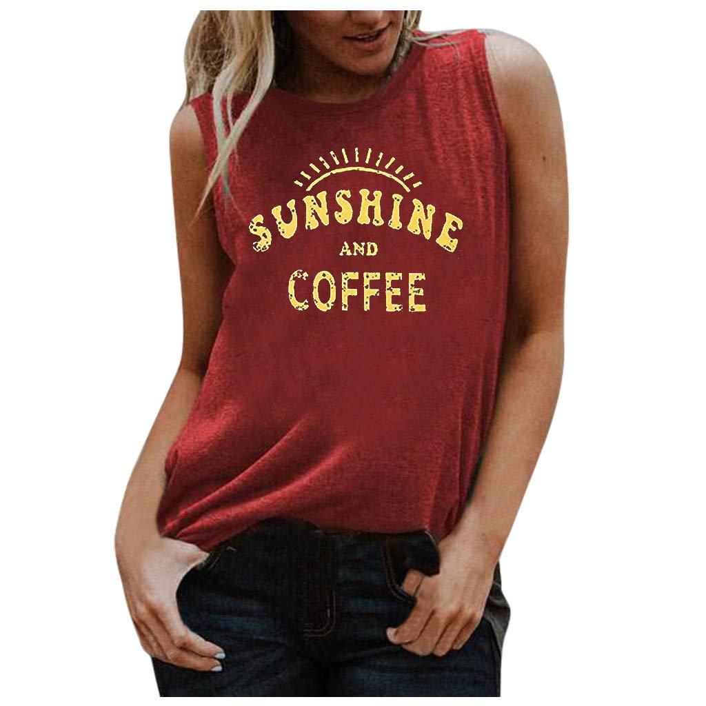 Women's Loose Fit Graphic Printed Sleeveless Tank Tops - Summer Casual Blouse Shirts & Tees for Beach, Gym, and Everyday Wear