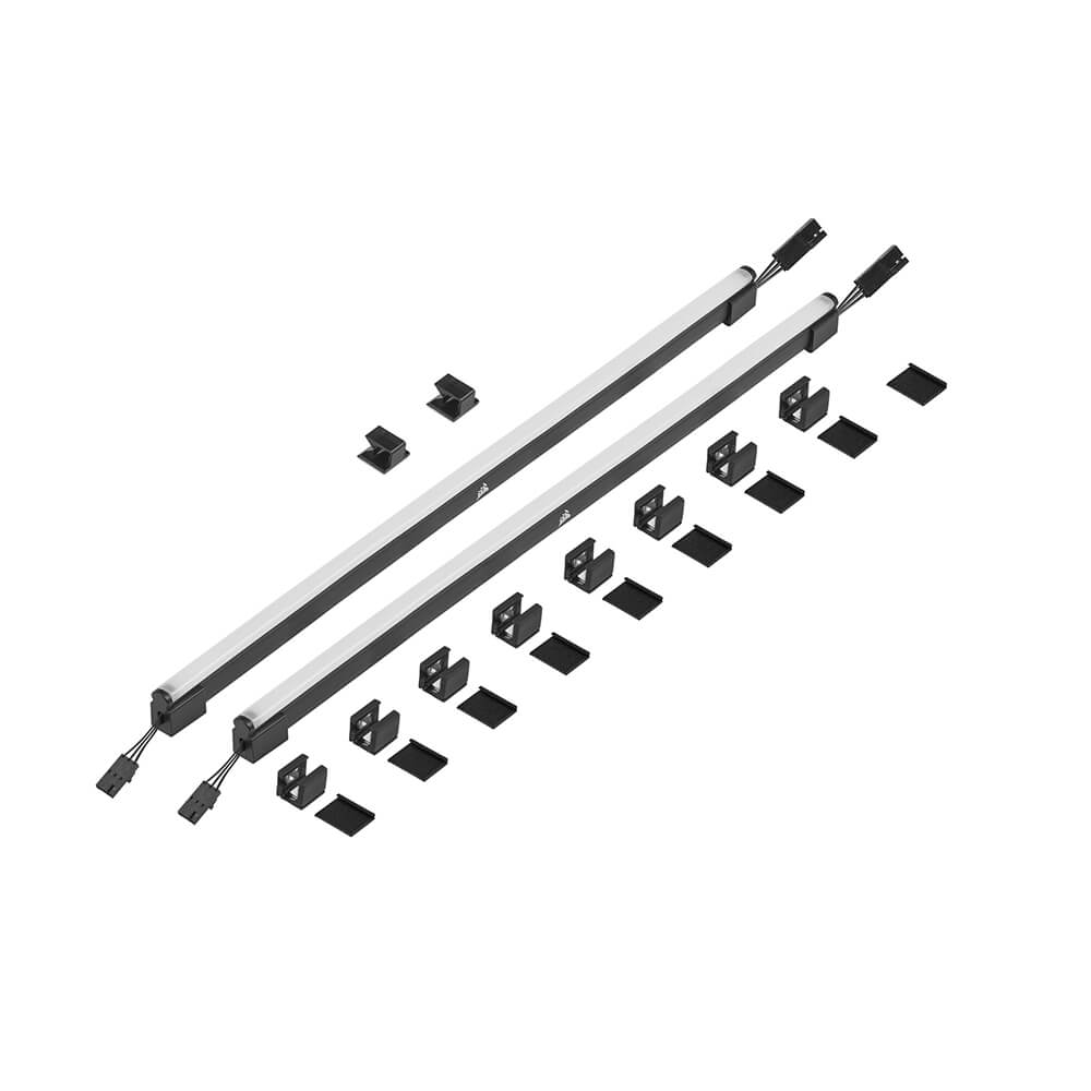 Corsair LS100 Smart Lighting Strips Expansion Kit 350mm - RGB LED Light Strips for PC Gaming Setup, Room Decor & Home Theater Lighting