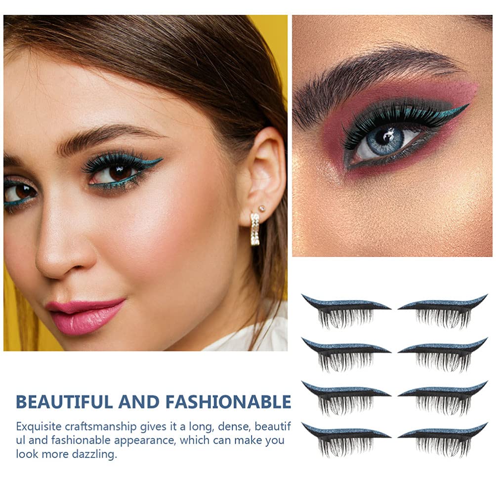 28 Pairs Glitter Eyeliner Stickers - Self-Adhesive Winged Eyeliner & Cat Eye Makeup Stickers - Reusable Eyelash Tape for Dramatic Eye Looks - Perfect for Parties, Halloween, Cosplay and Special Occasions