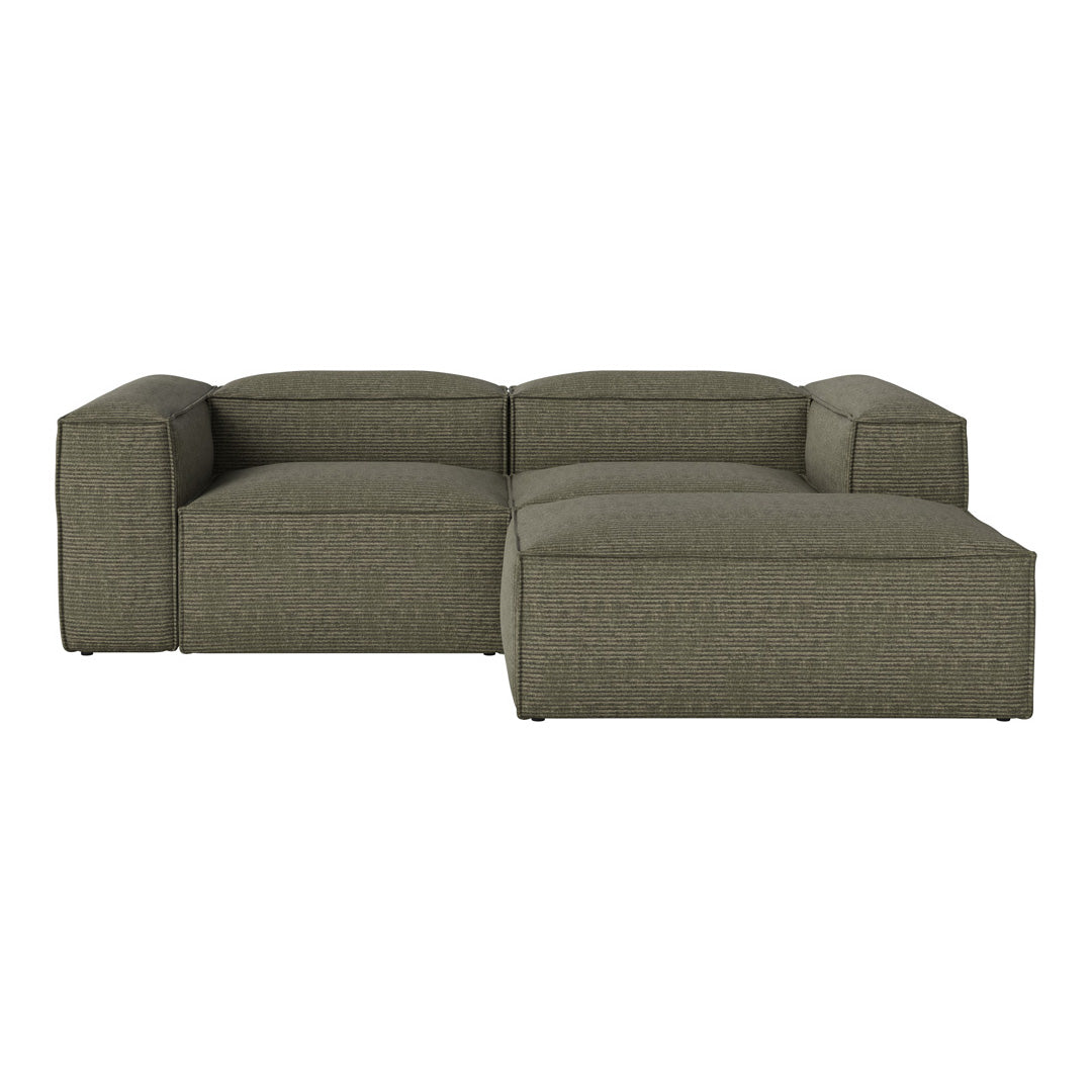 Cosima 2-Seater Small Sofa with Pouf - Compact Loveseat for Small Living Rooms, Apartments & Cozy Spaces