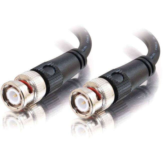 100Ft 75 Ohm RG59/U BNC Coaxial Cable - Black for CCTV, Security Cameras & TV Antenna Connections