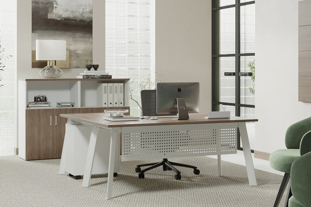 Switch Executive Corner Office Desk - 1800L x 1550W with Cable Management | Modern L-Shaped Workstation for Home & Business Offices | Perfect for Conference Rooms, Executive Suites & Professional Workspaces