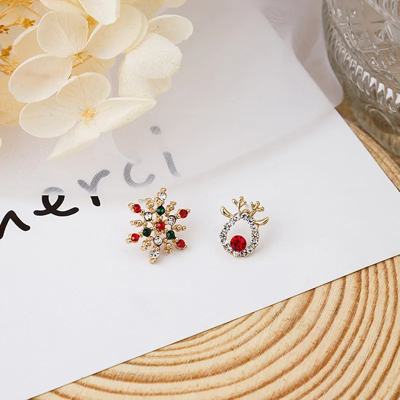 Cute Deer Stud Earrings for Women - Animal Elk Ear Studs Jewelry Set - Christmas Gifts for Girls, Teens & Kids (Perfect for Holiday Parties, School Events & Everyday Wear)