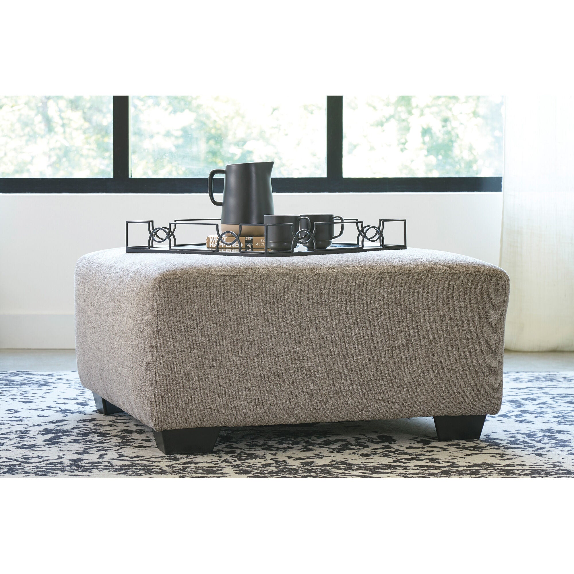 Ballinasloe Oversized Ottoman - Large Storage Footstool Pouf with Removable Cover, Perfect for Living Room, Bedroom & Nursery - Modern Home Decor & Extra Seating