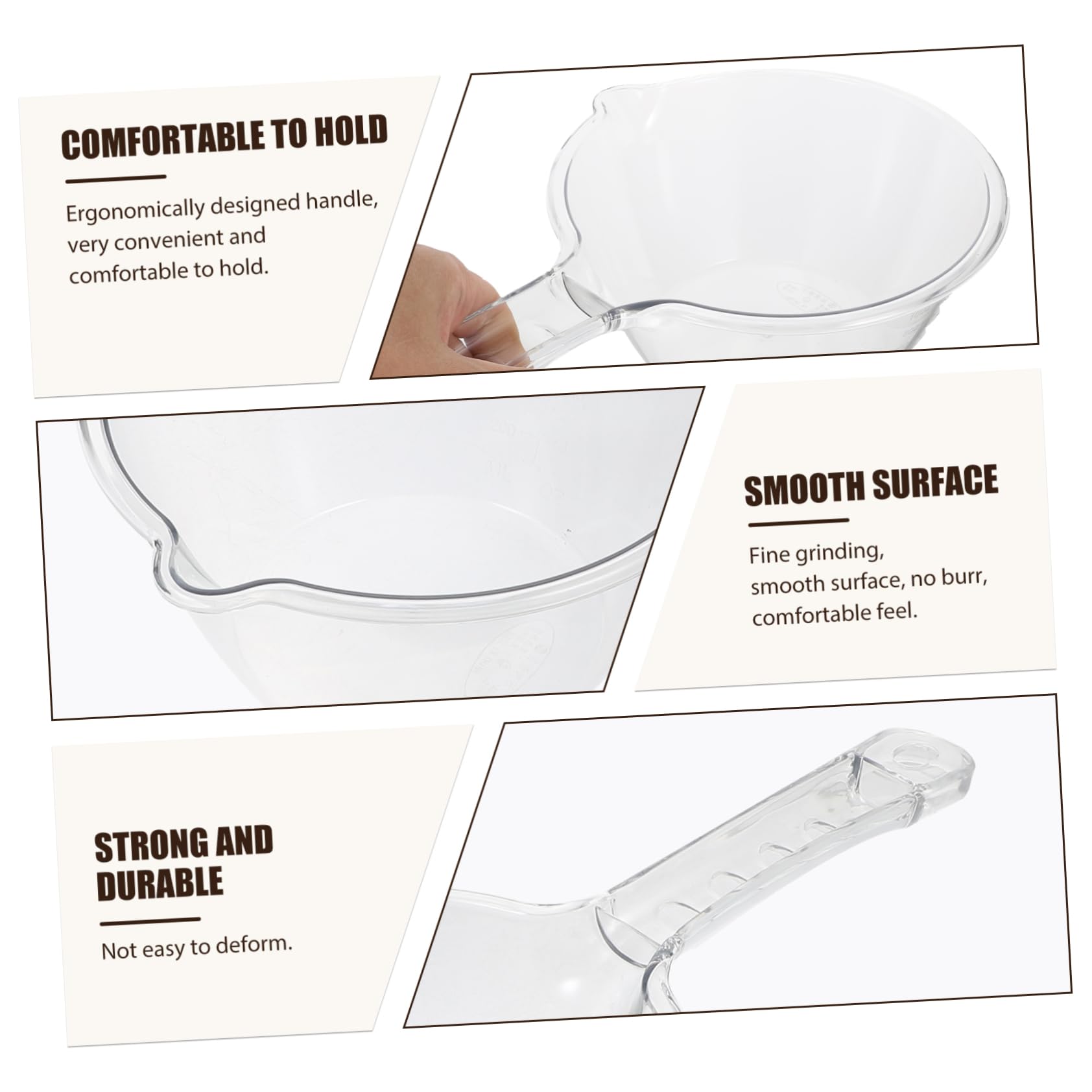 1 Pc Plastic Water Scoop - Multipurpose Kitchen Ladle for Cooking, Baking & Serving - Durable Household Water Spoon for Measuring, Scooping & Pouring - Perfect for Kitchen, Camping & Outdoor Use