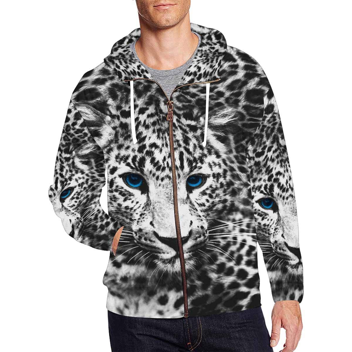 **InterestPrint Men's Athletic Full Zip Hoodie Sweatshirt - Comfortable & Stylish Pullover for Gym, Running & Casual Wear (XS-3XL)**
