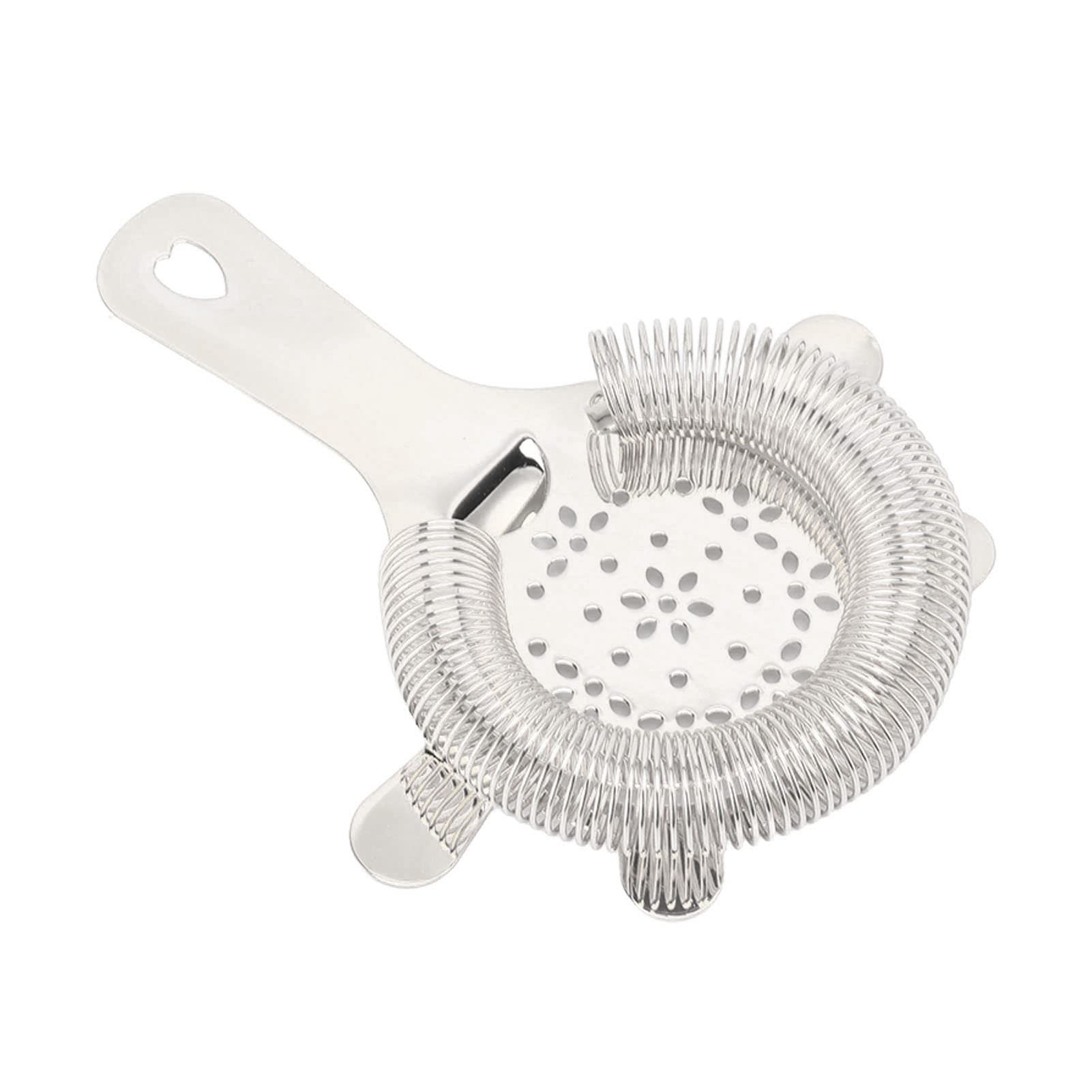 Premium Stainless Steel Bar Strainer - Durable, Heavy-Duty Cocktail Strainer with Minimalist Design for Bartending & Mixing Drinks (Silver) | Perfect for Home Bars, Professional Mixology & Cocktail Parties