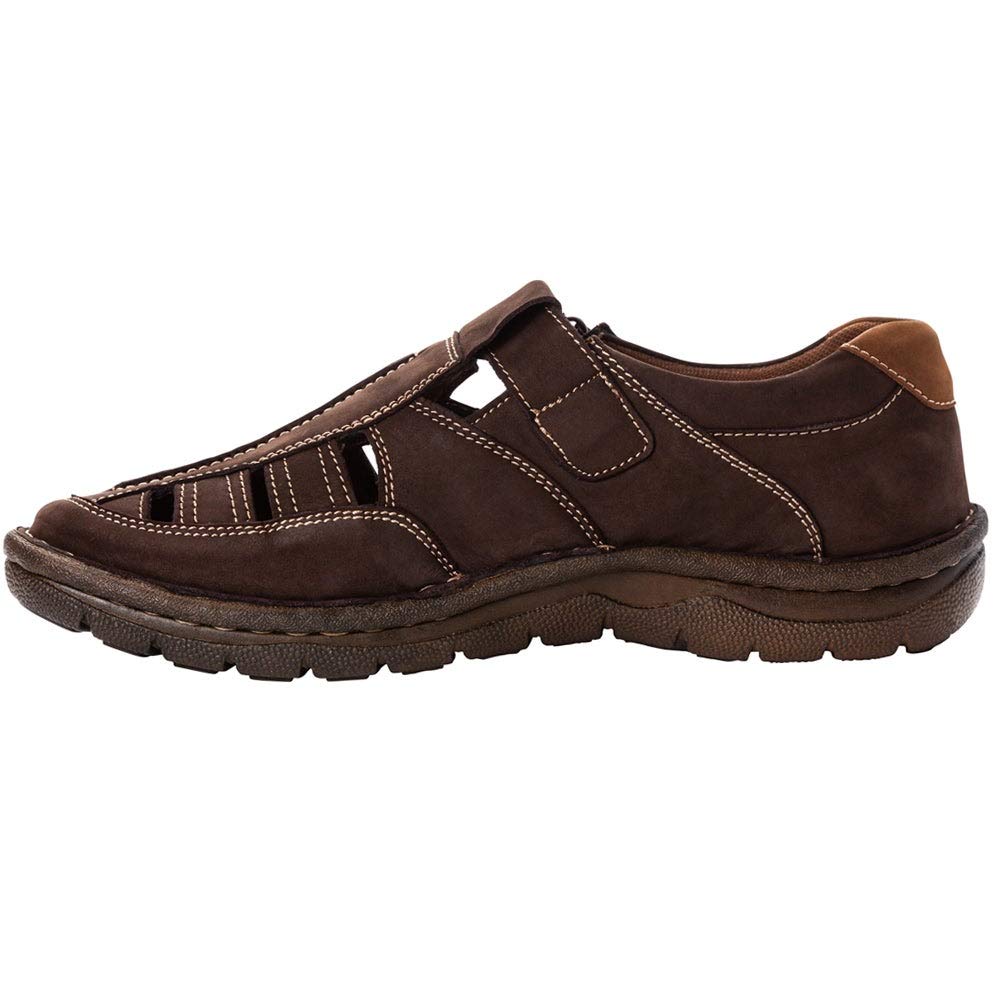 Propét Men's Jack Fisherman Sandal - Comfortable Leather Walking Sandals for Men with Arch Support - Perfect for Hiking, Beach & Summer Outdoor Activities