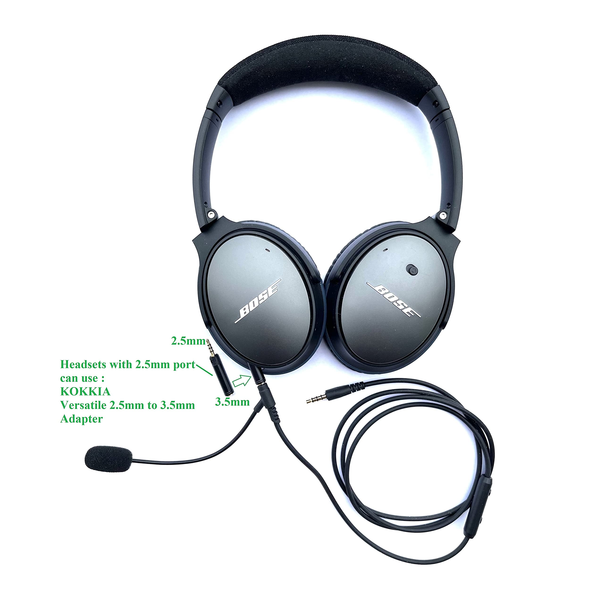 FlexBoomPro Detachable Boom Microphone - Noise Cancelling VOIP Headset for PC, Laptop, Gaming & Conference Calls | Includes 2.5mm to 3.5mm Adapter | Perfect for Remote Work, Online Classes & Streaming