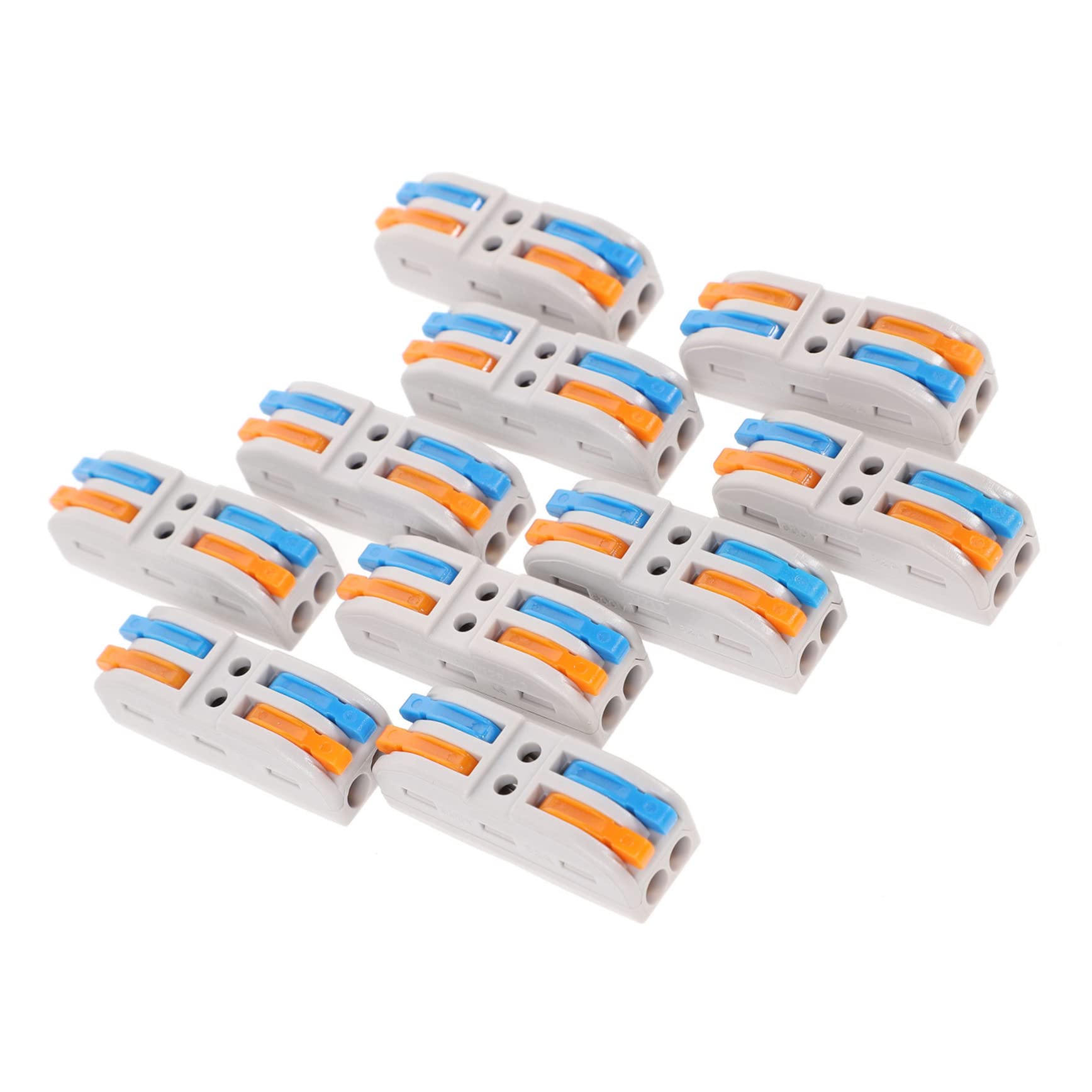 10pcs Electrical Wire Connectors - Lever Nut Splice Terminal Blocks for Secure Wiring - Ideal for Home, Office & DIY Electrical Projects