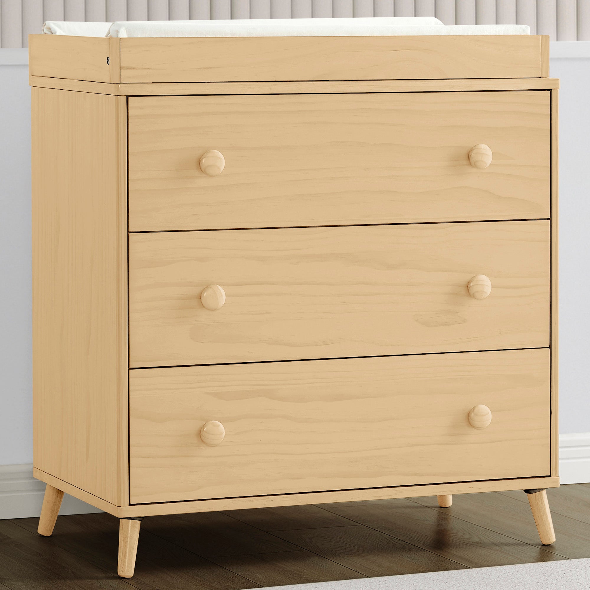 Jordan 3-Drawer Dresser with Interlocking Drawers - Sturdy Bedroom Storage Furniture for Clothes & Accessories | Perfect for Master Bedroom, Guest Room or Dorm Organization