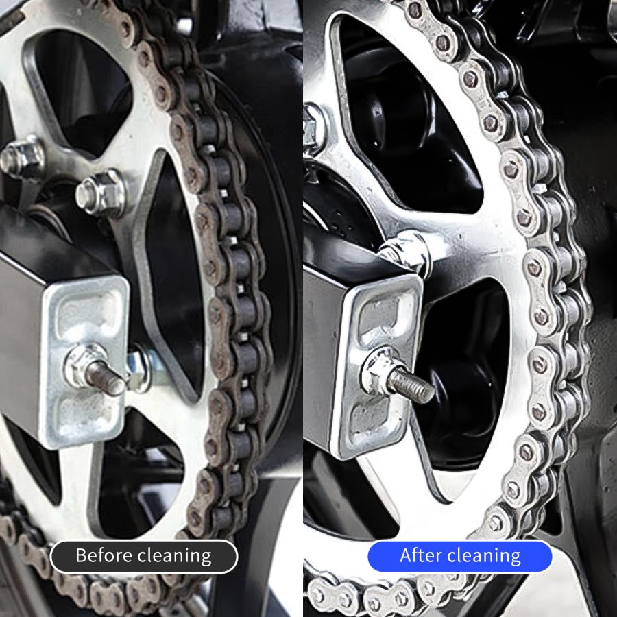 Motorcycle & Bicycle Chain Cleaner Kit - Professional Bike Gear Cleaning Brush Tool for Chain Maintenance | Perfect for DIY Bike Wash & Motorcycle Care at Home