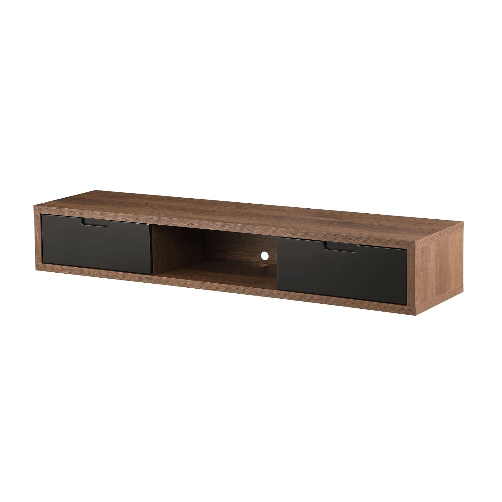 Wall Mounted Air Entertainment Unit - 1500mm Dark Oak TV Stand by Criterion - Perfect for Living Room, Bedroom & Home Theater Setup